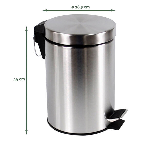 Pedaalemmer BRASQ 20 liter rvs