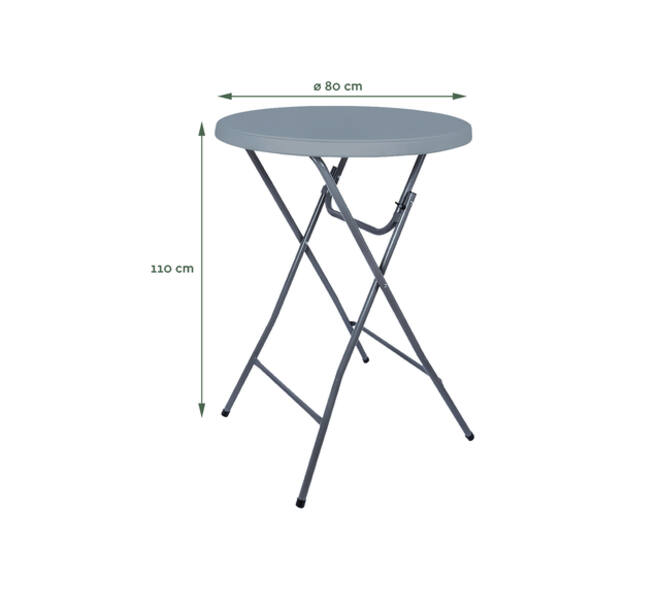 Statafel BRASQ 80cm BT100 grijs