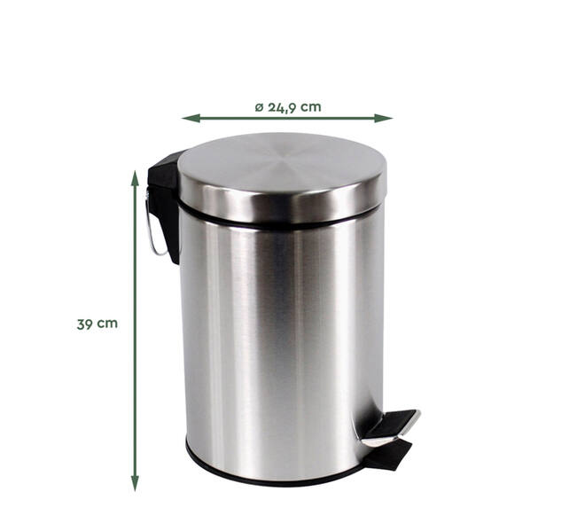 Pedaalemmer BRASQ 12 liter rvs