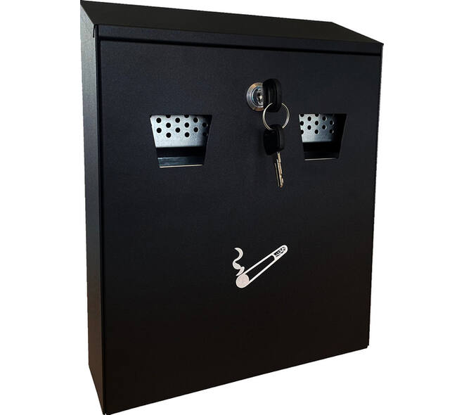 Asbak BRASQ wand 32x26cm zwart