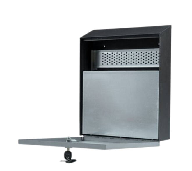 Asbak BRASQ wand 32x26cm zwart