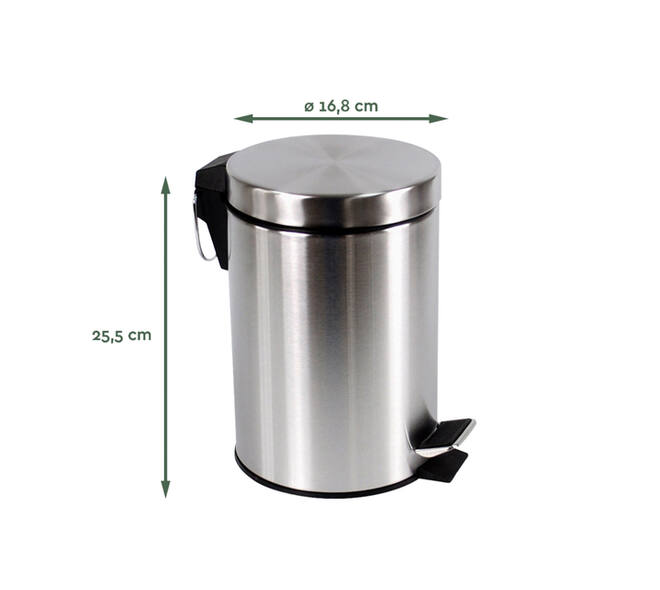 Pedaalemmer BRASQ 3 liter rvs