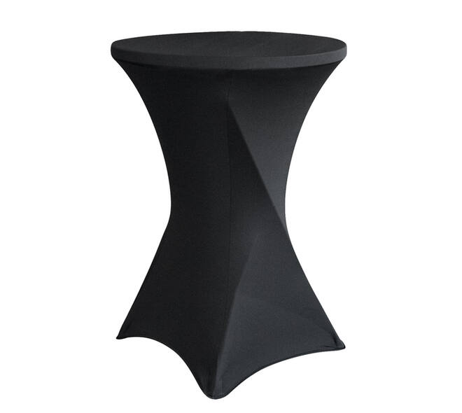 Tafelrok BRASQ voor statafel 80cm zwart