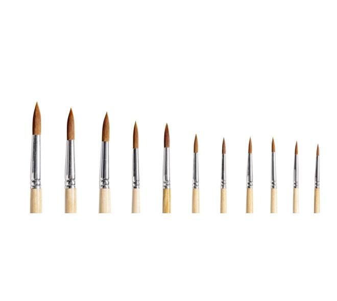 Penseel Qrea synthetisch haar set à 3 breedtes