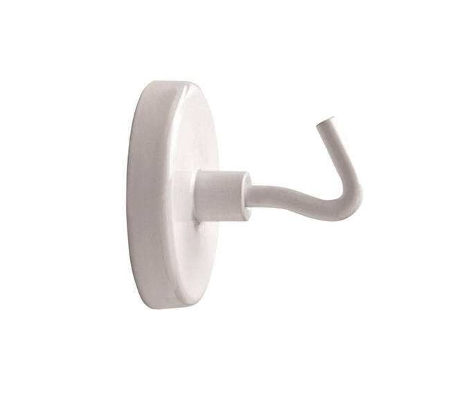 Magneet met haak MAUL 36mm trekkracht 6kg wit 5 stuks