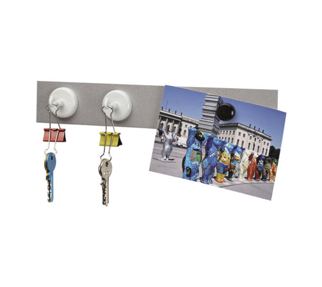 Magneet met haak MAUL 47mm trekkracht 12kg wit 5 stuks