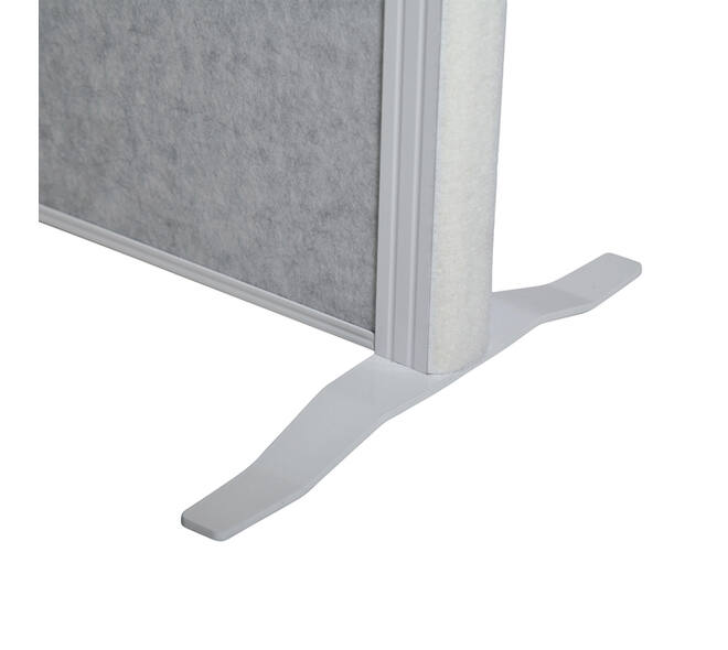 Scheidingswand MAUL akoestiek lichtgrijs/whiteboard voet