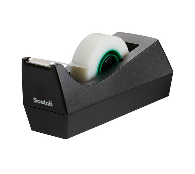 Plakband Scotch Magic 810 19mmx33m transparant 14 rollen + plakbandhouder zwart