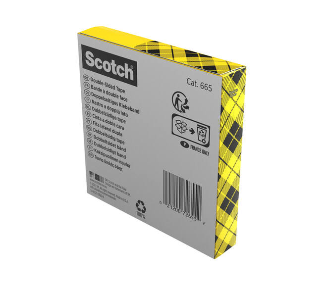 Plakband Scotch Magic 665 19mmx33m dubbelzijdig