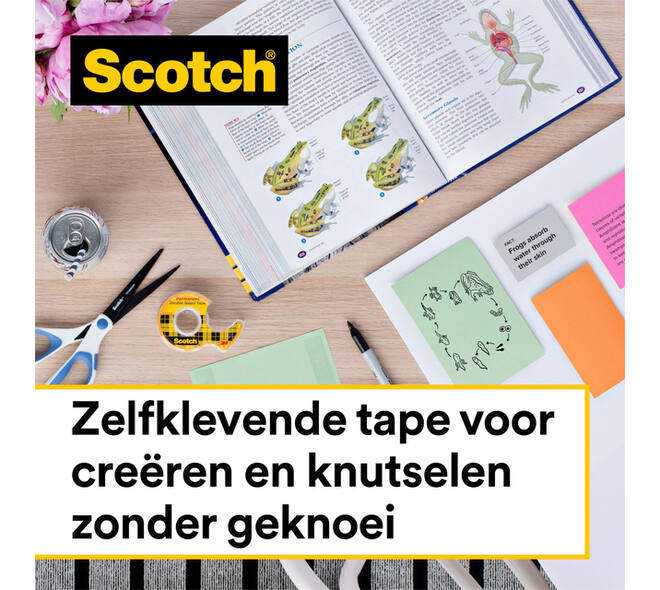 Plakband Scotch Magic 665 19mmx33m dubbelzijdig