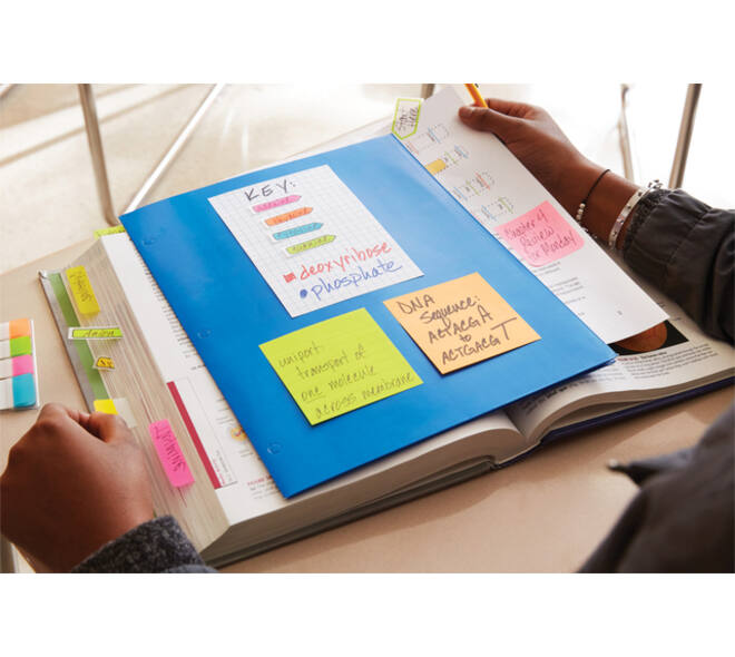 Memoblok 3M Post-it 653 38x51mm neon assorti kleur 12 stuks