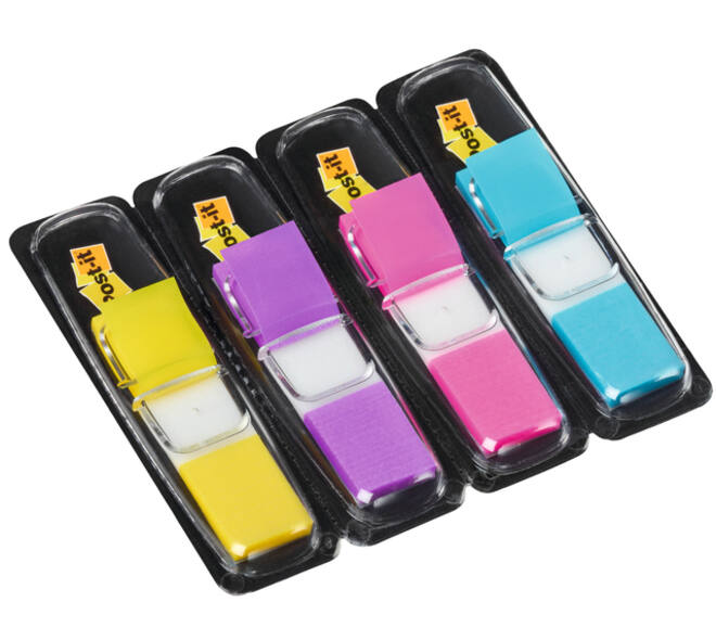 Indextabs 3M Post-it 683 11.9x43.2mm 4 kleuren 140 stuks