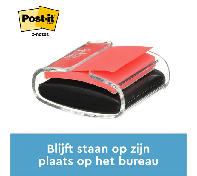 Memoblokdispenser 3M tbv Post-it Z-Note 76x76mm transparant + 12 blok Z-notes