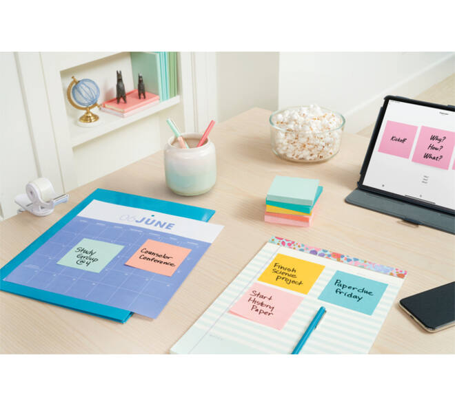 Memoblok 3M Post-it 654 76x76mm Beachside Colour 6 stuks