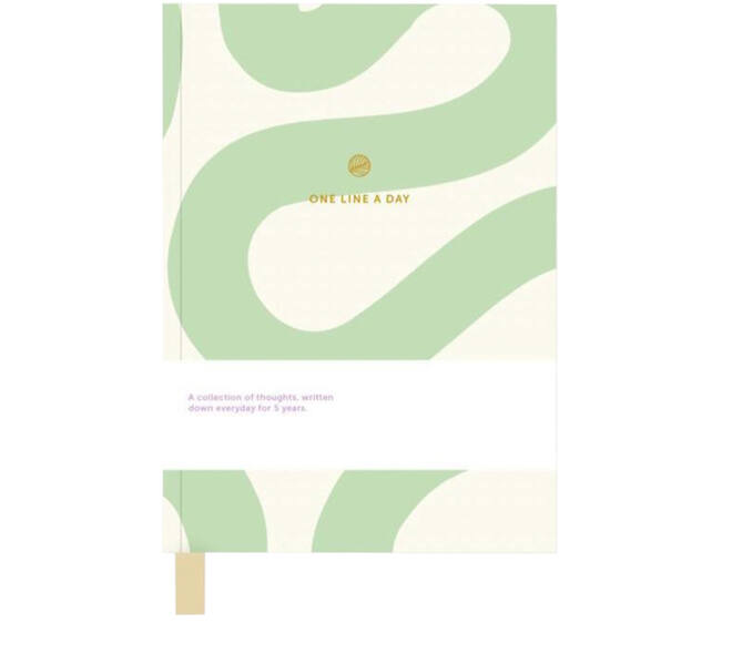 Notitieboek One Line A Day Flow groen/ wit A-Journal