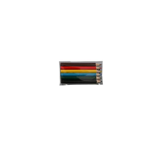 Kleurpotloden kort set a 6 kleuren