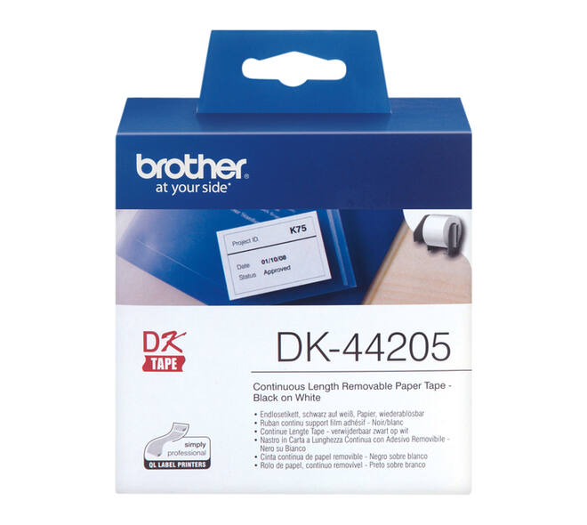 Etiket Brother DK-44205 doorlopend 62mm 1 rol á 30m wit