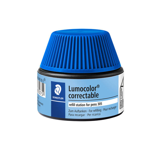 Viltstiftvulling Staedtler Lumocolor 305 non permanent correctable bl