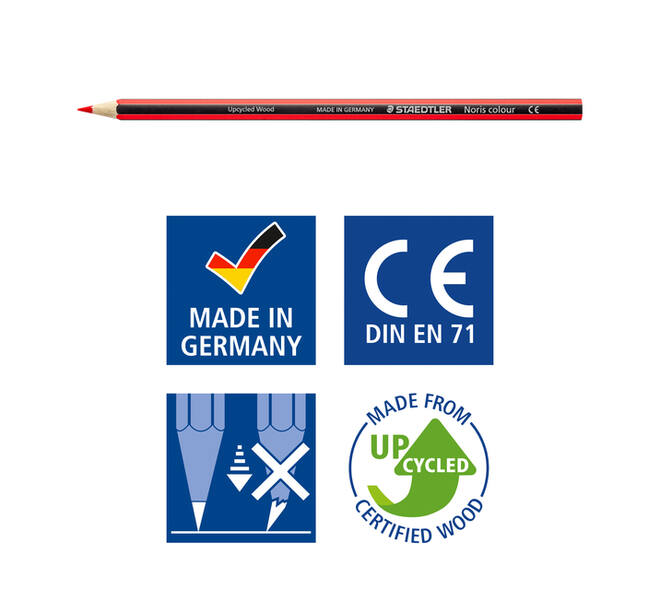 Kleurpotloden Staedtler Noris 12kl-3 slijpers gratis classpack 144st