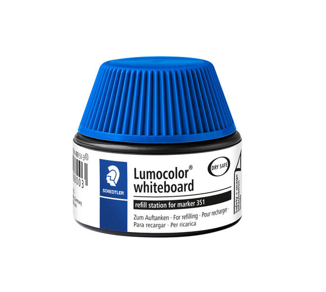 Viltstiftvulling Staedtler Lumocolor whiteboard 30ml blauw