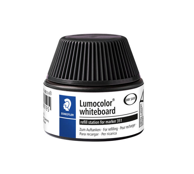 Viltstiftvulling Staedtler Lumocolor whiteboard 30ml zwart