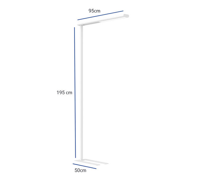 Vloerlamp MAUL Jet LED dimbaar hg 195 cm wit