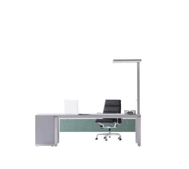 Werkplek tafelklem MAUL Javal LED dimbaar hg 120cm zilver