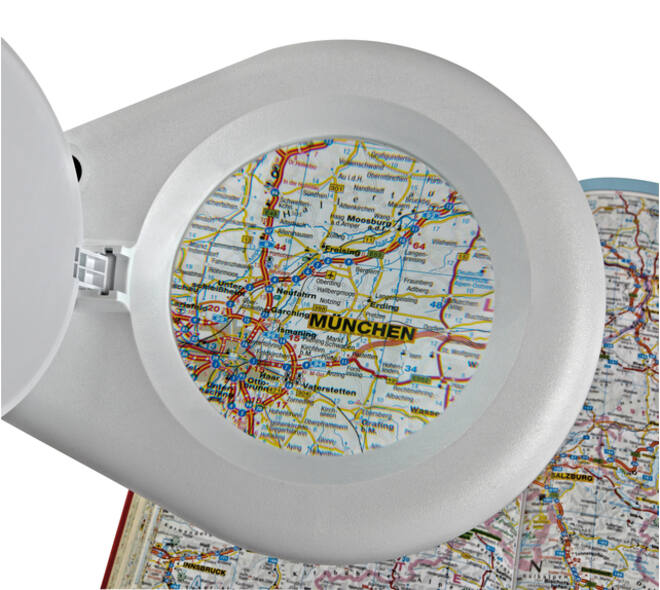 Loeplamp MAUL Viso LED met voet wit