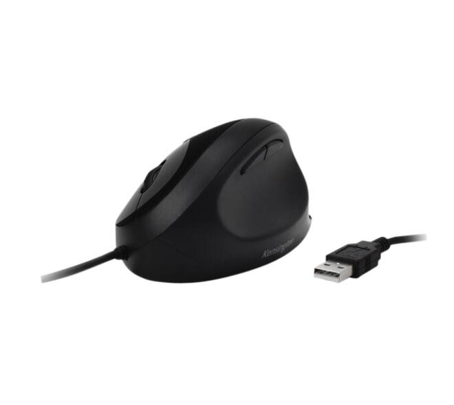 Muis Kensington pro fit ergo bedraad zwart