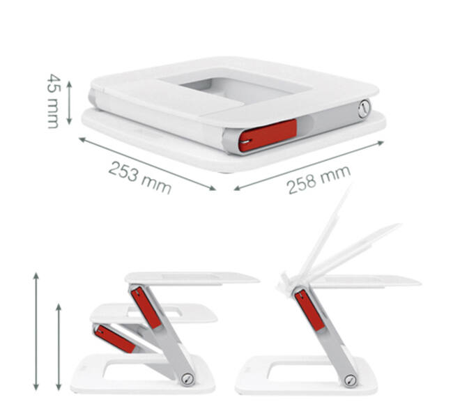 Laptopstandaard Leitz Ergo verstelbare multihoek wit