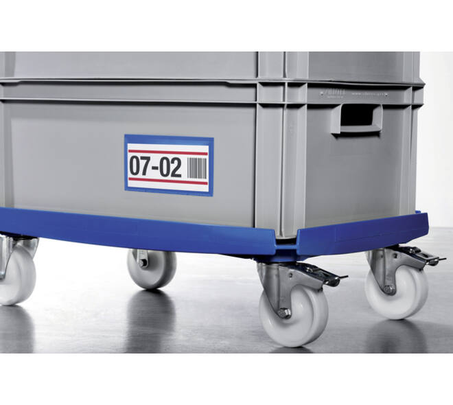 Documenthoes Durable zelfklevend 150x67mm blauw 50 stuks