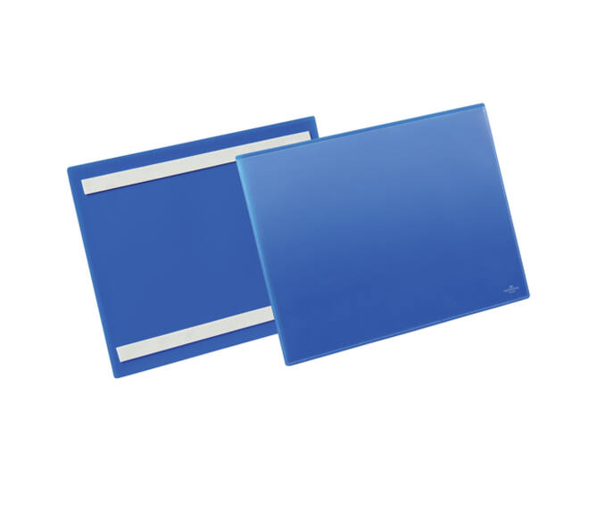 Documenthoes Durable zelfklevend A4 liggend blauw 50 stuks