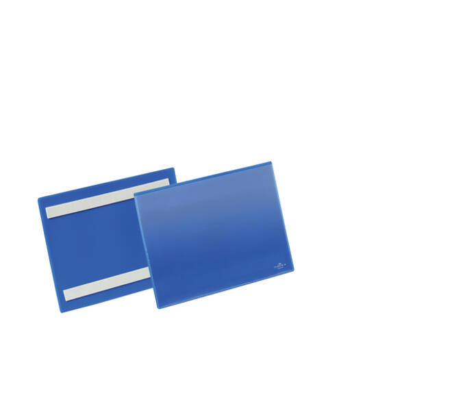 Documenthoes Durable zelfklevend A5 liggend blauw 50 stuks