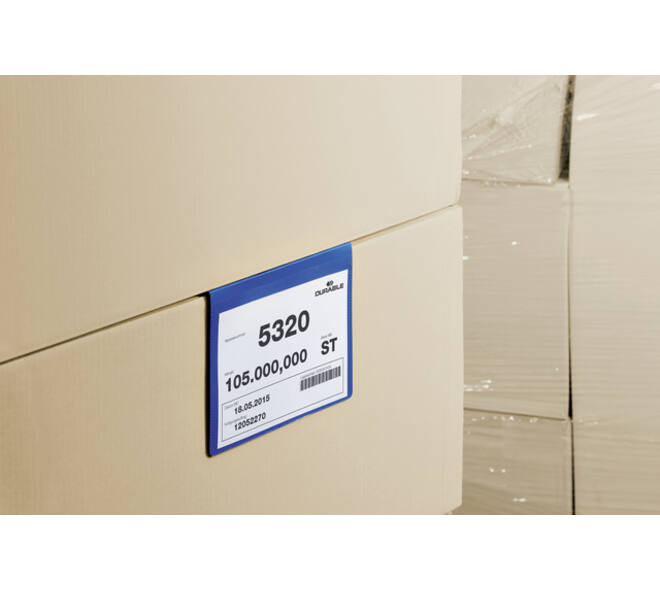 Documenthoes Durable met vouw A5 liggend blauw 50 stuks