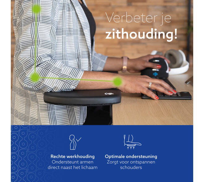 Armsteun R-Go Ergonomisch Zwart