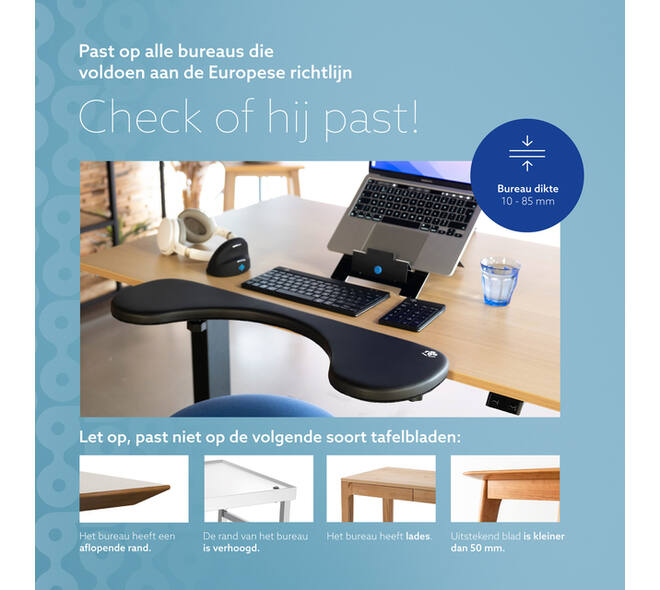 Armsteun R-Go Ergonomisch Zwart