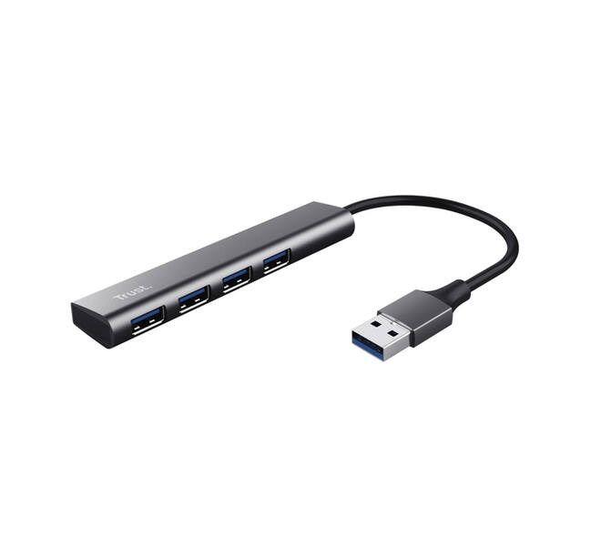 Hub Trust Halyx 4-port USB-A zilver