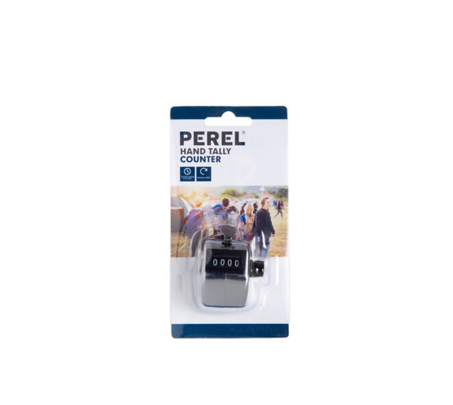 Personenteller Perel met cijfers 0 tot 9999 zilver