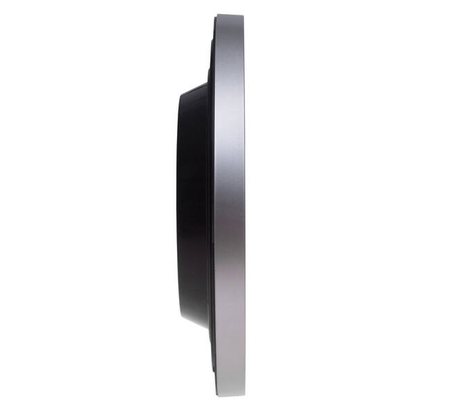 Wandklok MAUL Step Quartz Ø30x5cm kunststof zilver/wit stildraaiend