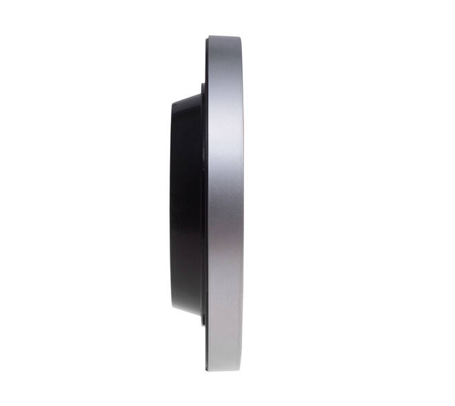 Wandklok MAUL Run RC Ø25x5cm kunststof zilver/wit incl batterij
