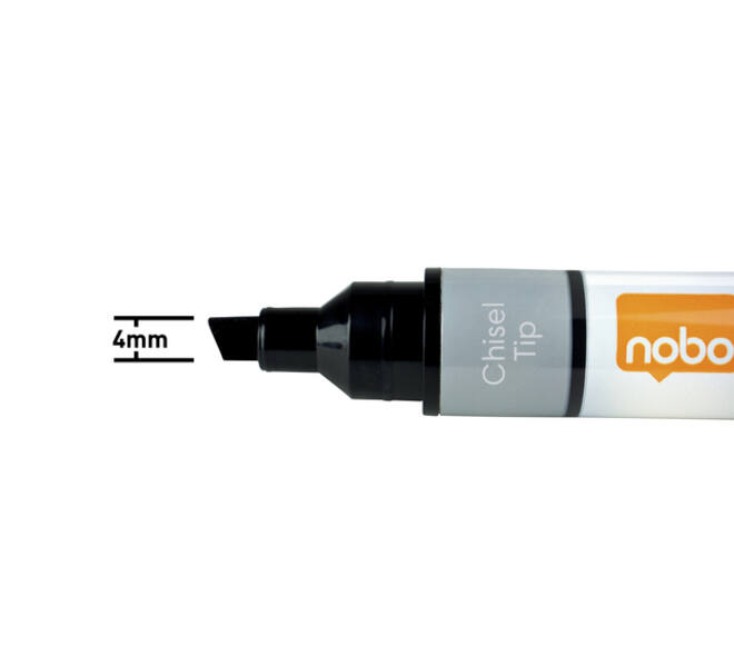 Whiteboardmarker Nobo Liquid ink schuin assorti 4mm 10stuks