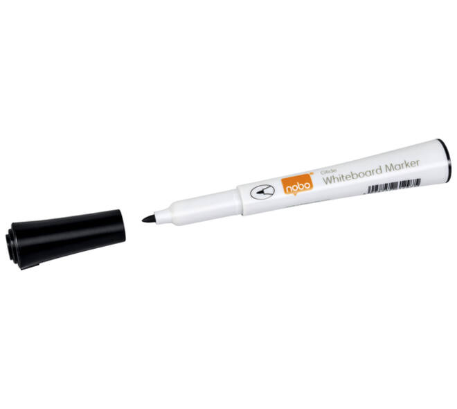 Whiteboardmarker Nobo Glide fijn zwart 1mm 4stuks