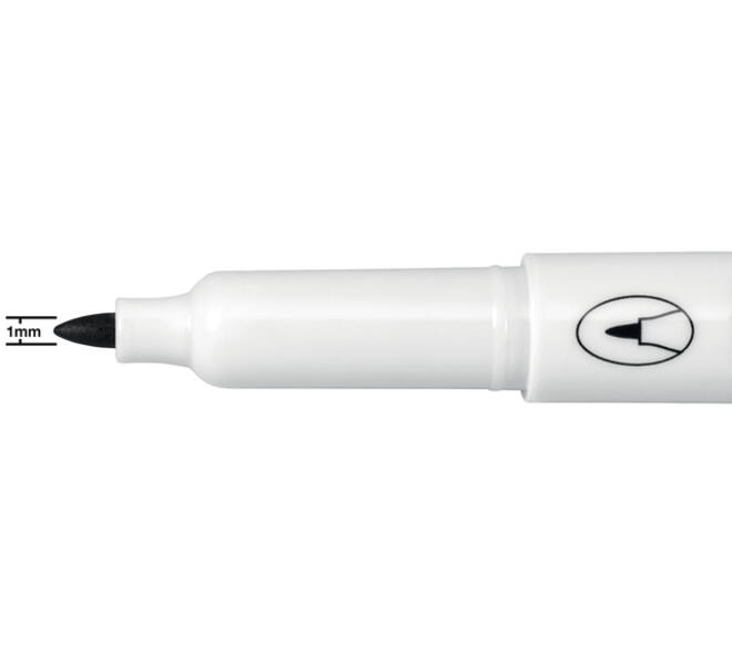 Whiteboardmarker Nobo Glide fijn zwart 1mm 4stuks