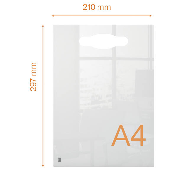 Notitiebord Nobo transparant acryl met handgreep A4