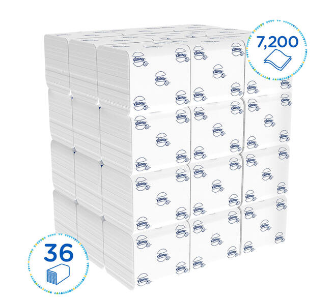 Toiletpapier Kleenex gevouwen 2-laags 110x186mm wit 8408