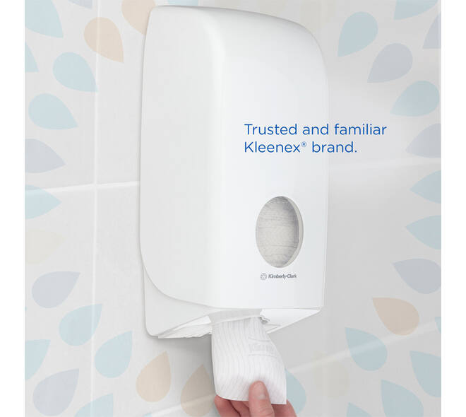 Toiletpapier Kleenex gevouwen 2-laags 110x186mm wit 8408