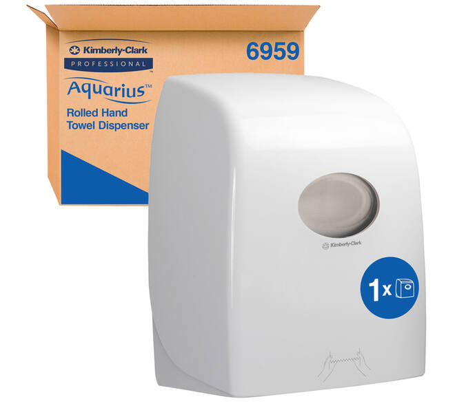 Handdoekroldispenser Kimberly Clark Aquarius wit 6959