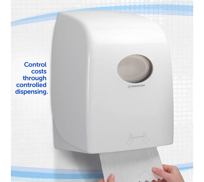 Handdoekroldispenser Kimberly Clark Aquarius wit 6959