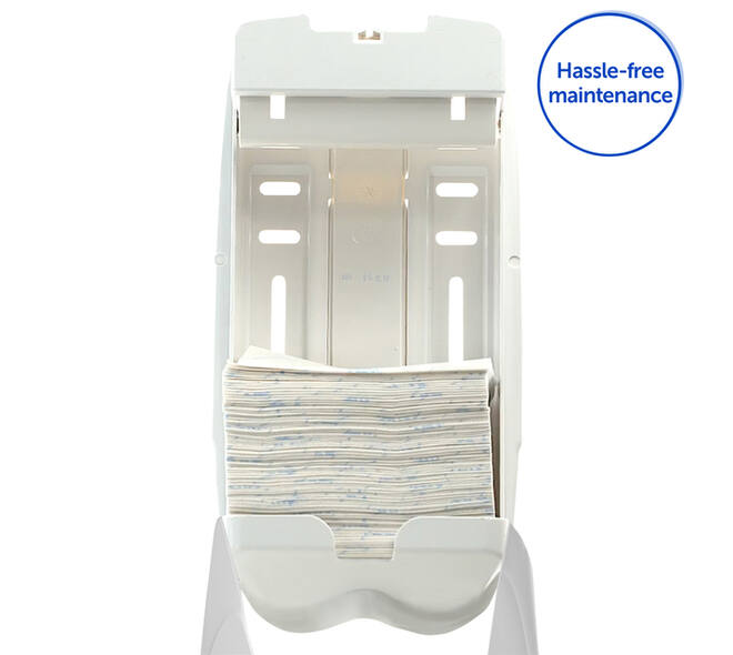 Toiletpapierdispenser Kimberly Clark Aquarius gevouwen wit 6946