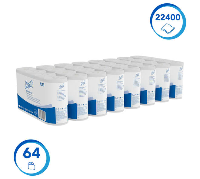 Toiletpapier Scott Essential 2-laags 350 vel wit 8519